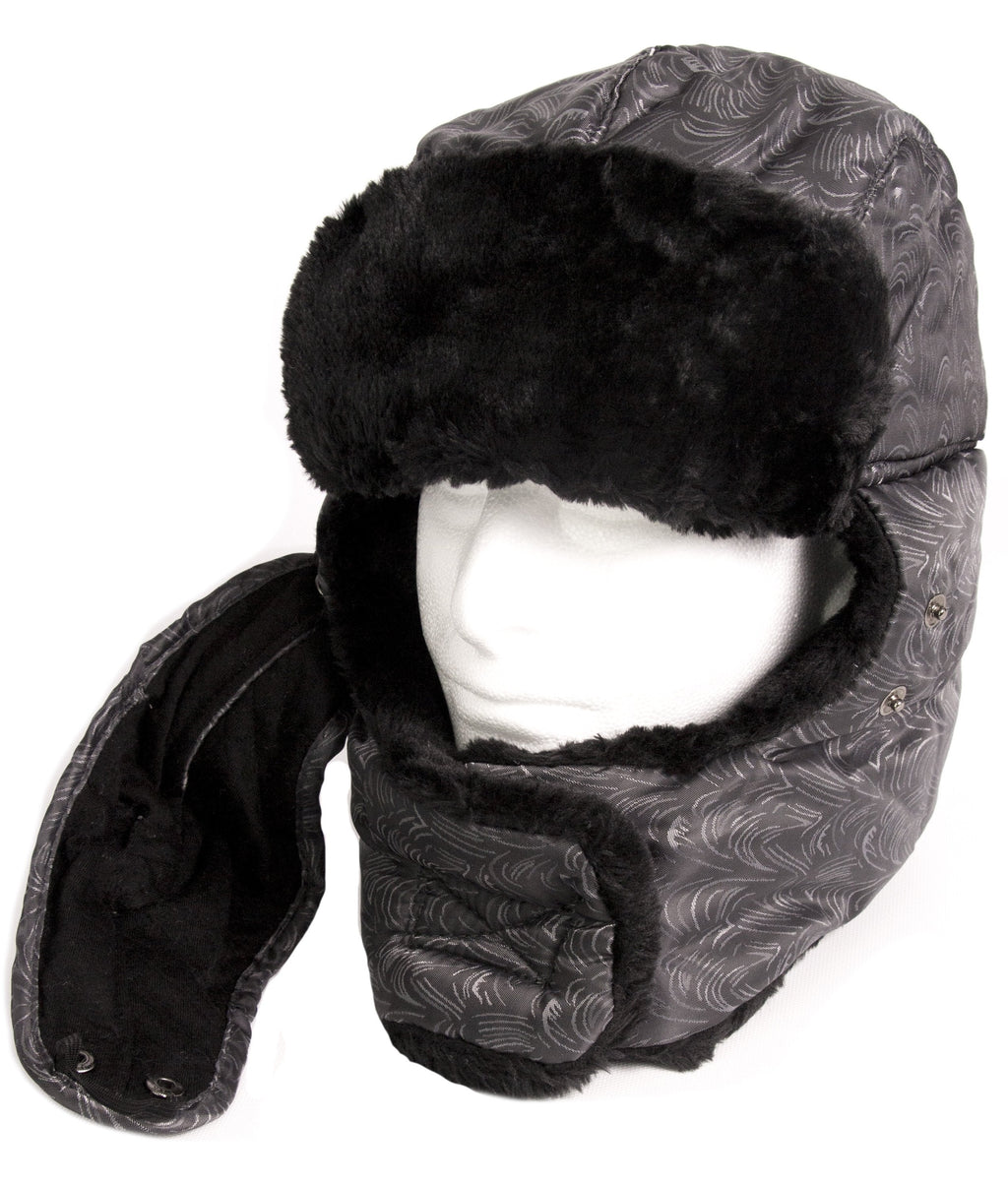 Sakkas Alex Windproof Faux Fur Trapper Ushanka Hat with Removable Mask