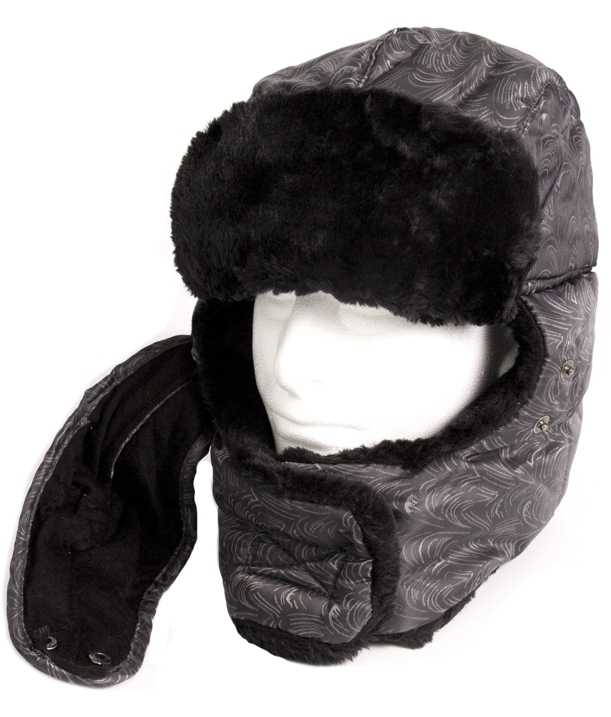 Sakkas Alex Windproof Faux Fur Trapper Ushanka Hat with Removable Mask