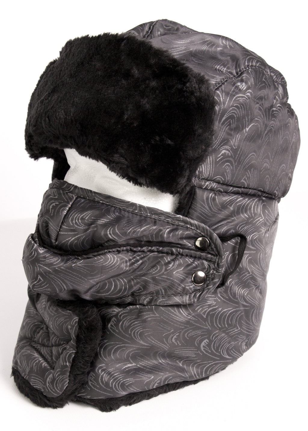 Sakkas Alex Windproof Faux Fur Trapper Ushanka Hat with Removable Mask