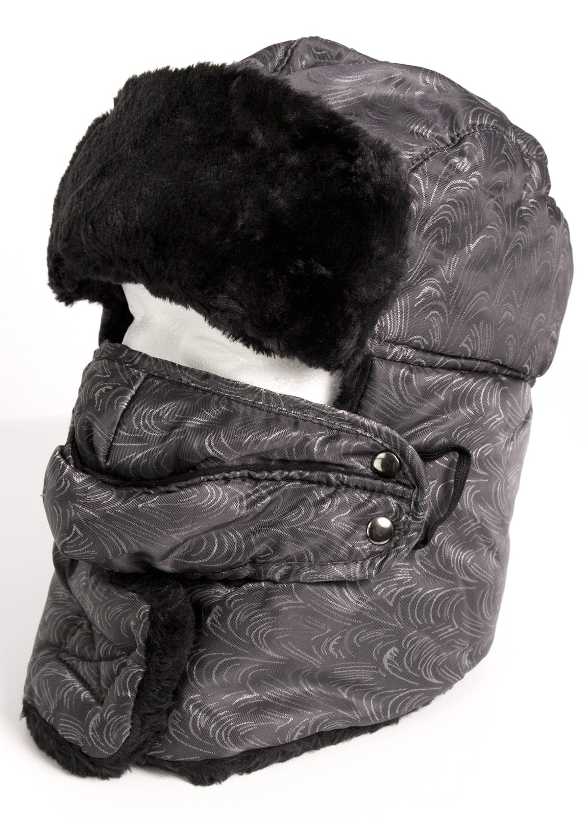 Sakkas Alex Windproof Faux Fur Trapper Ushanka Hat with Removable Mask