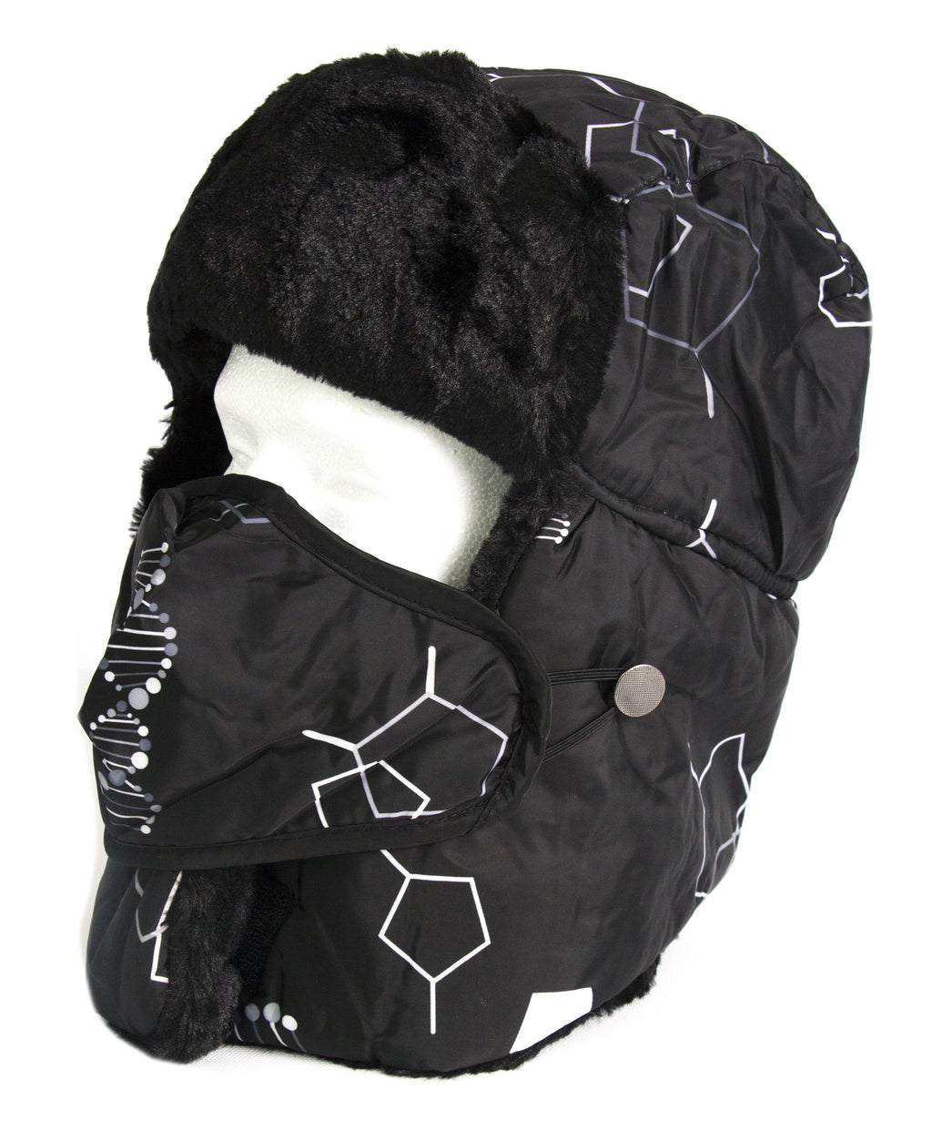 Sakkas Alex Windproof Faux Fur Trapper Ushanka Hat with Removable Mask