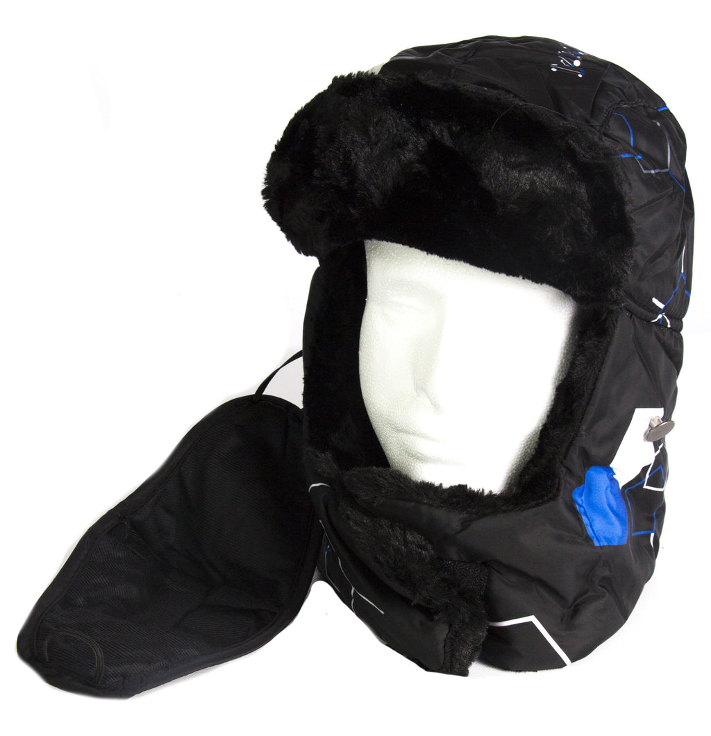 Sakkas Alex Windproof Faux Fur Trapper Ushanka Hat with Removable Mask