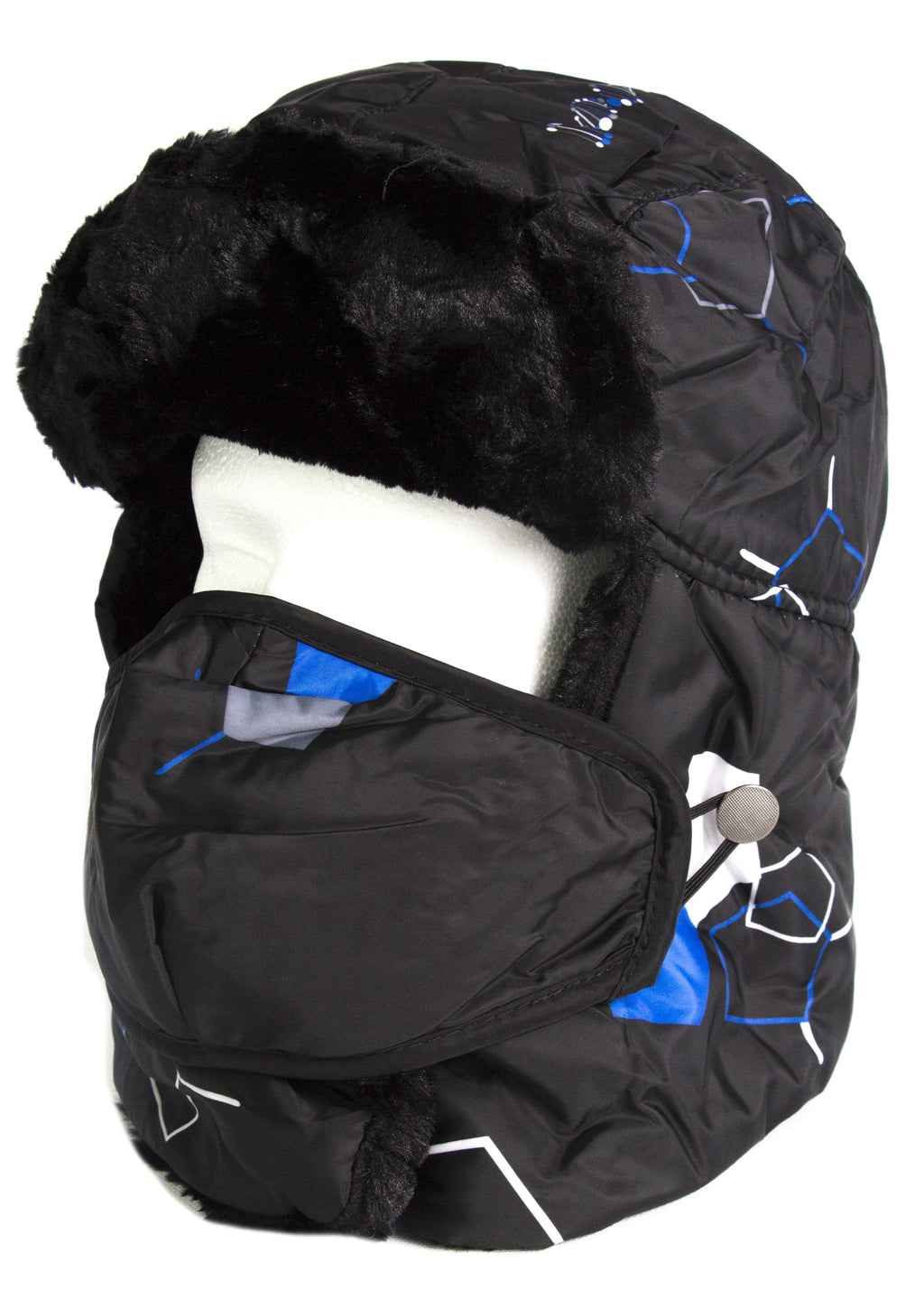 Sakkas Alex Windproof Faux Fur Trapper Ushanka Hat with Removable Mask