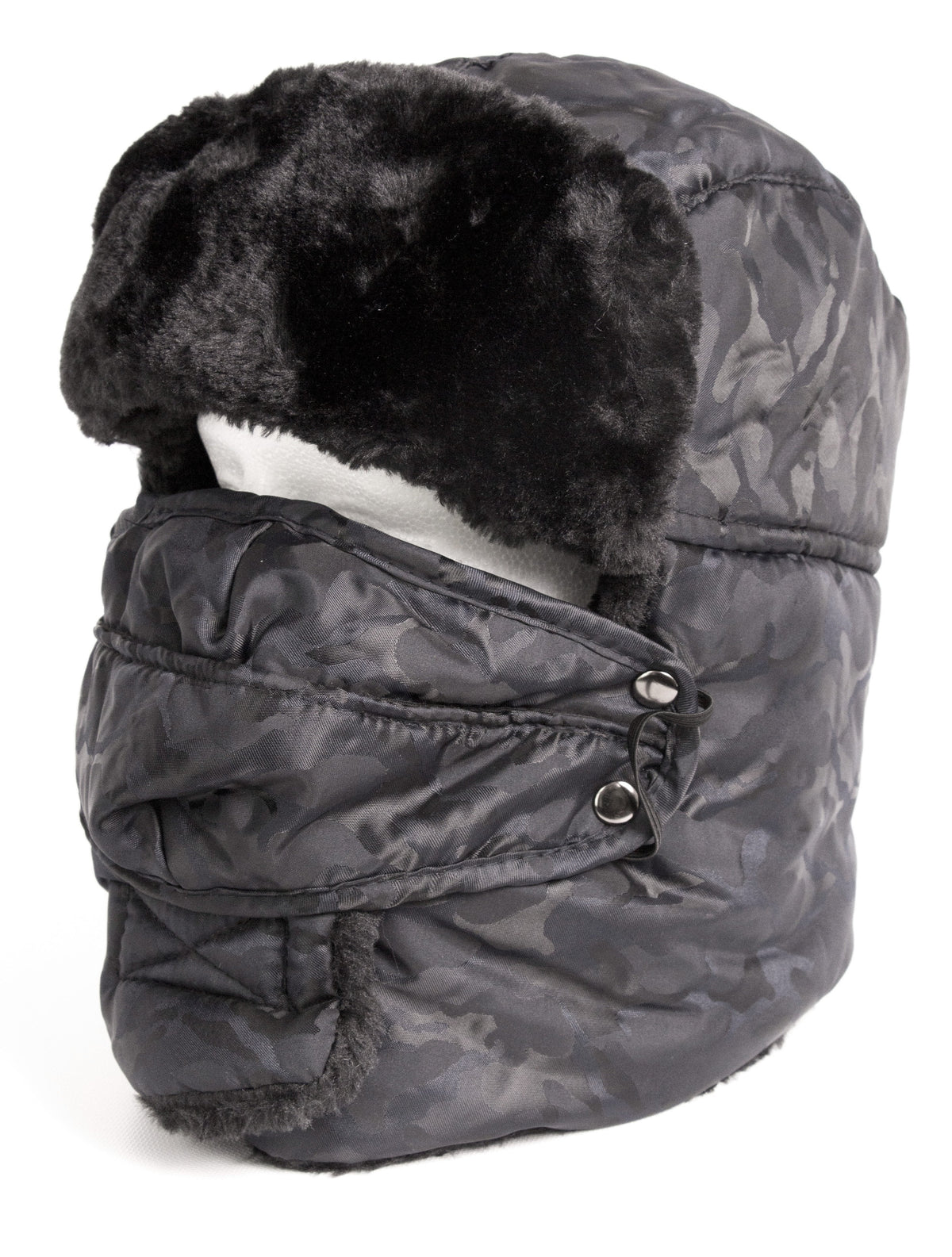Sakkas Alex Windproof Faux Fur Trapper Ushanka Hat with Removable Mask