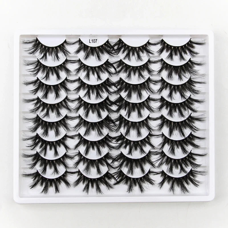 SHIDISHANGPIN 3/5/16 Pairs Natural Long False Eyelashes Dramatic Fluffy 3D Mink Lashes Wispy Wholesale Eye Lashes Thick Cils