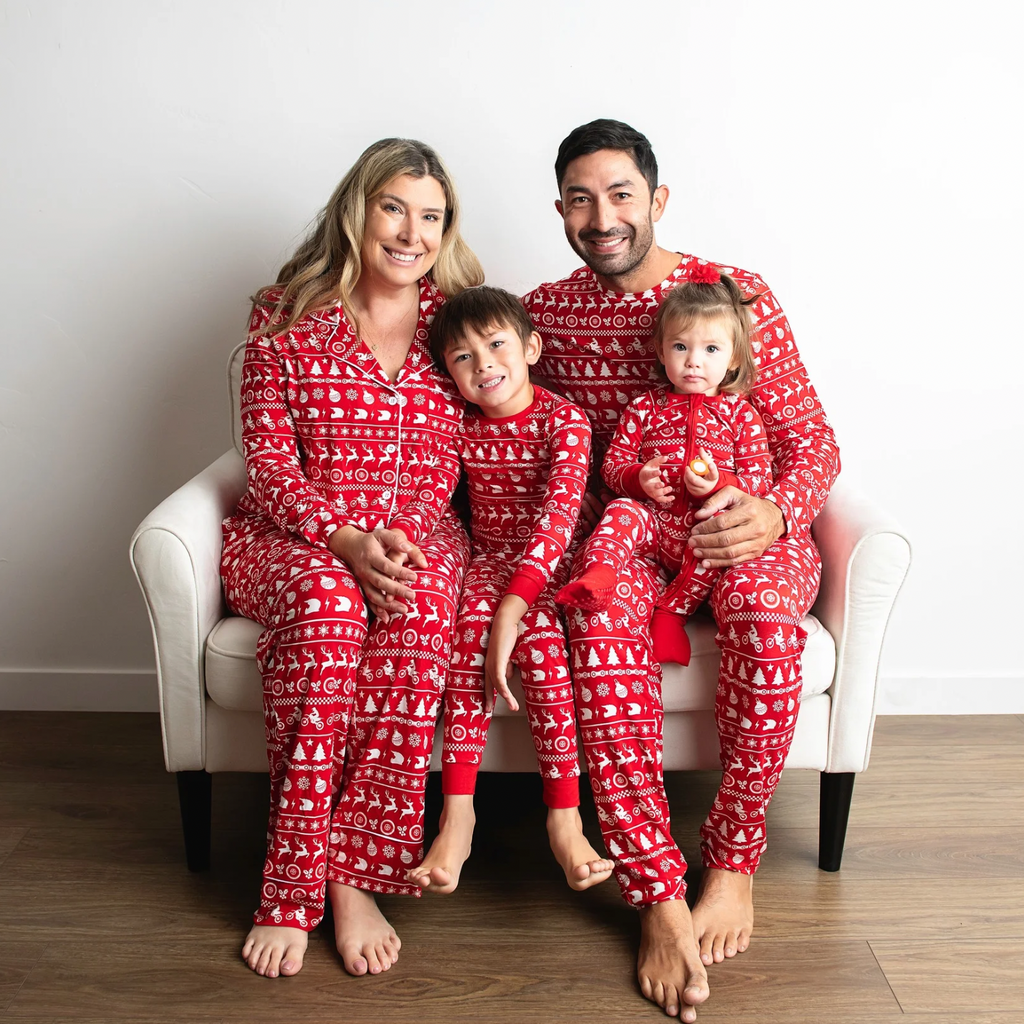 Button-up Luxe Bamboo Christmas Pajamas