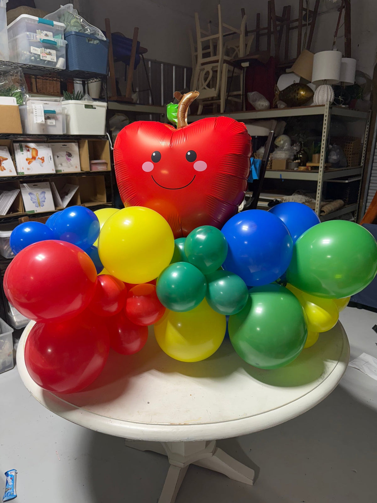 Smiling Red Apple 21" Foil Balloon