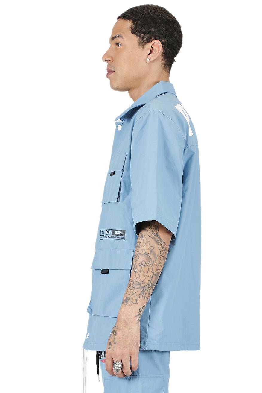 Kloud Men's premium crispy nylon short sleeve coach jacket