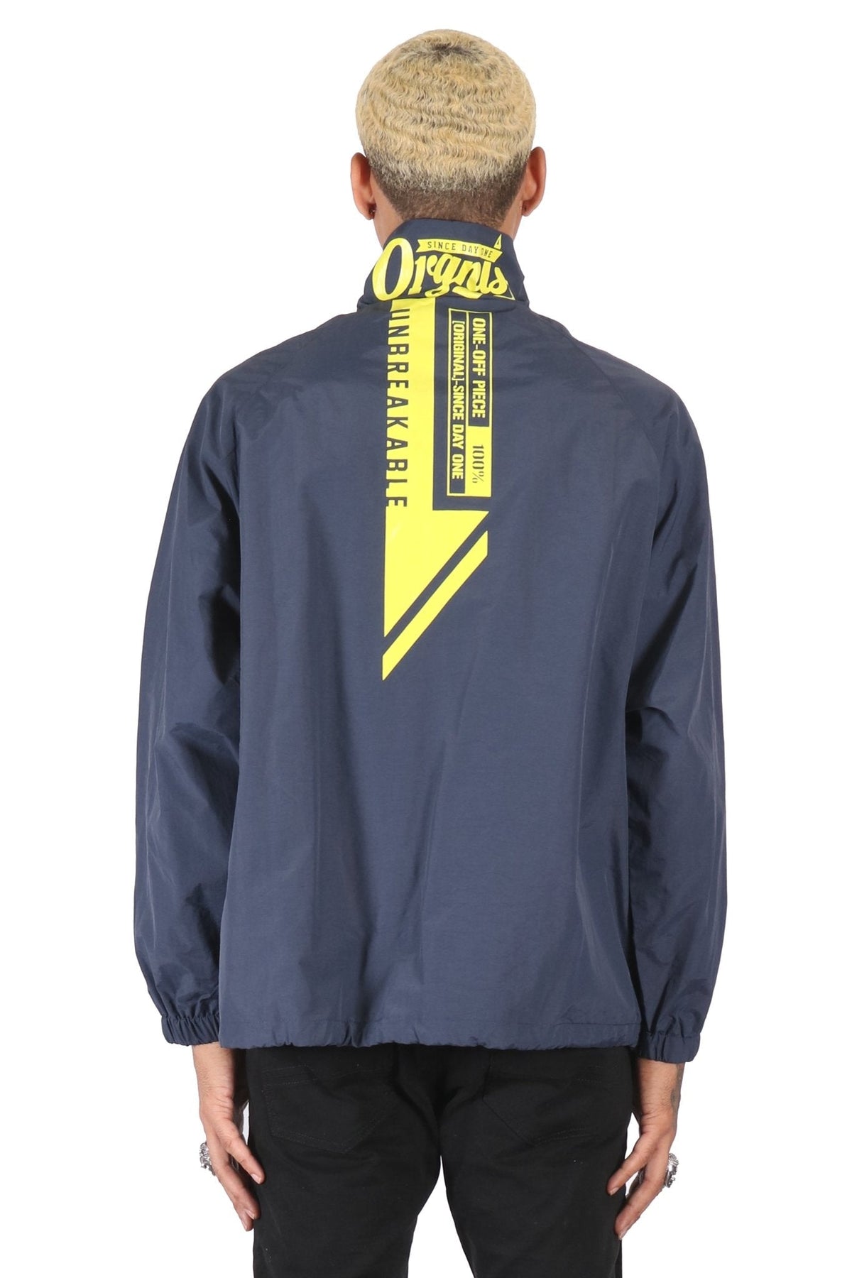 STEEL Men's premium crispy nylon long sleeve half zip pullover jacket