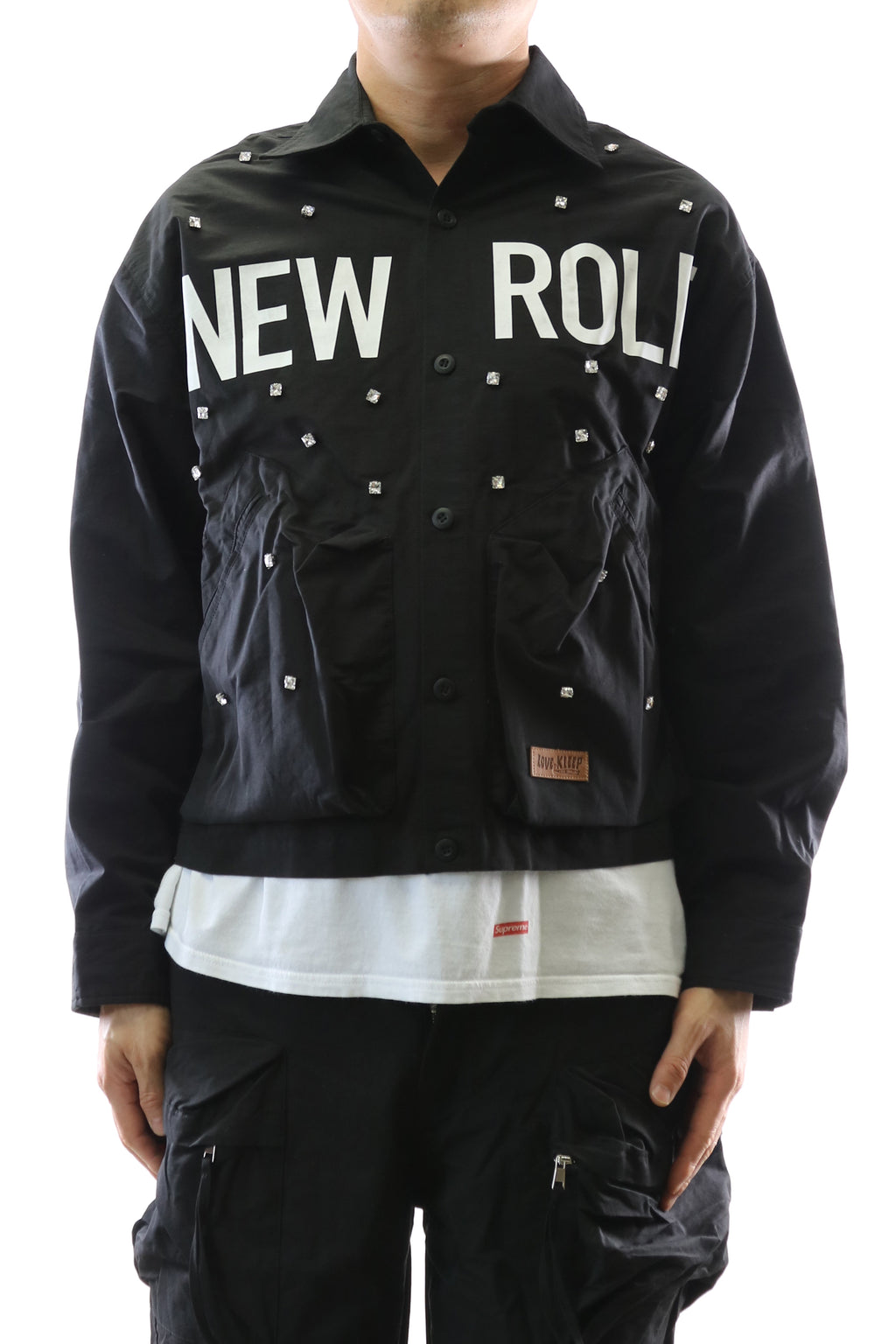 VUSE Twill Blended Nylon Crop Top Jacket