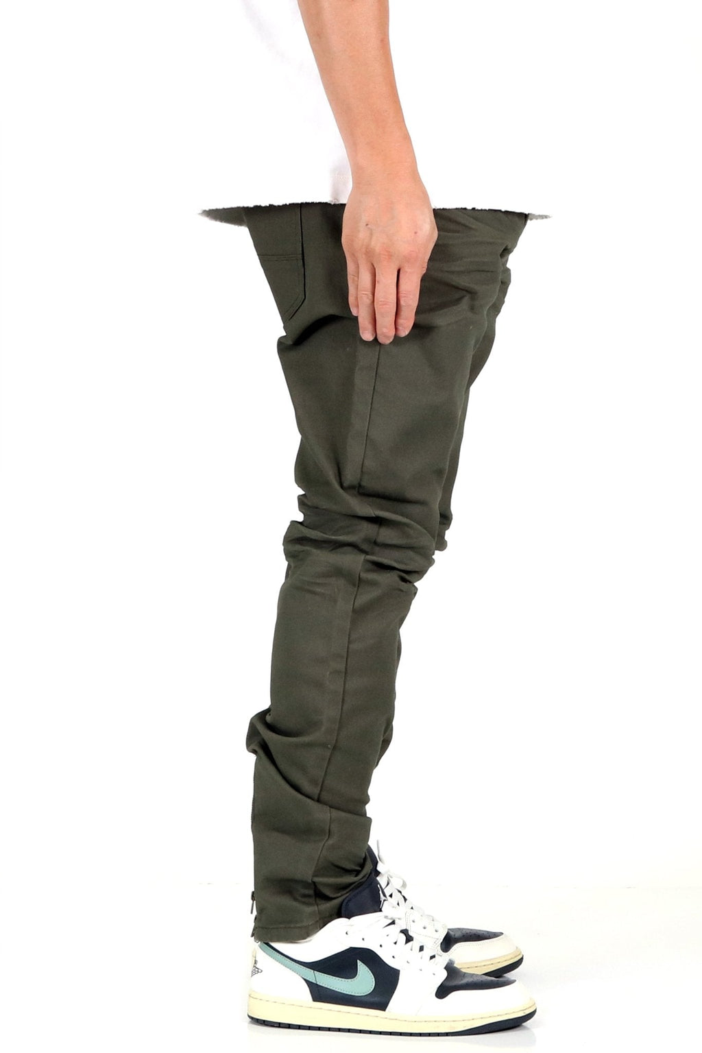 ROSEMONT Men's Premium Wax Coated Skinny Denim Pants