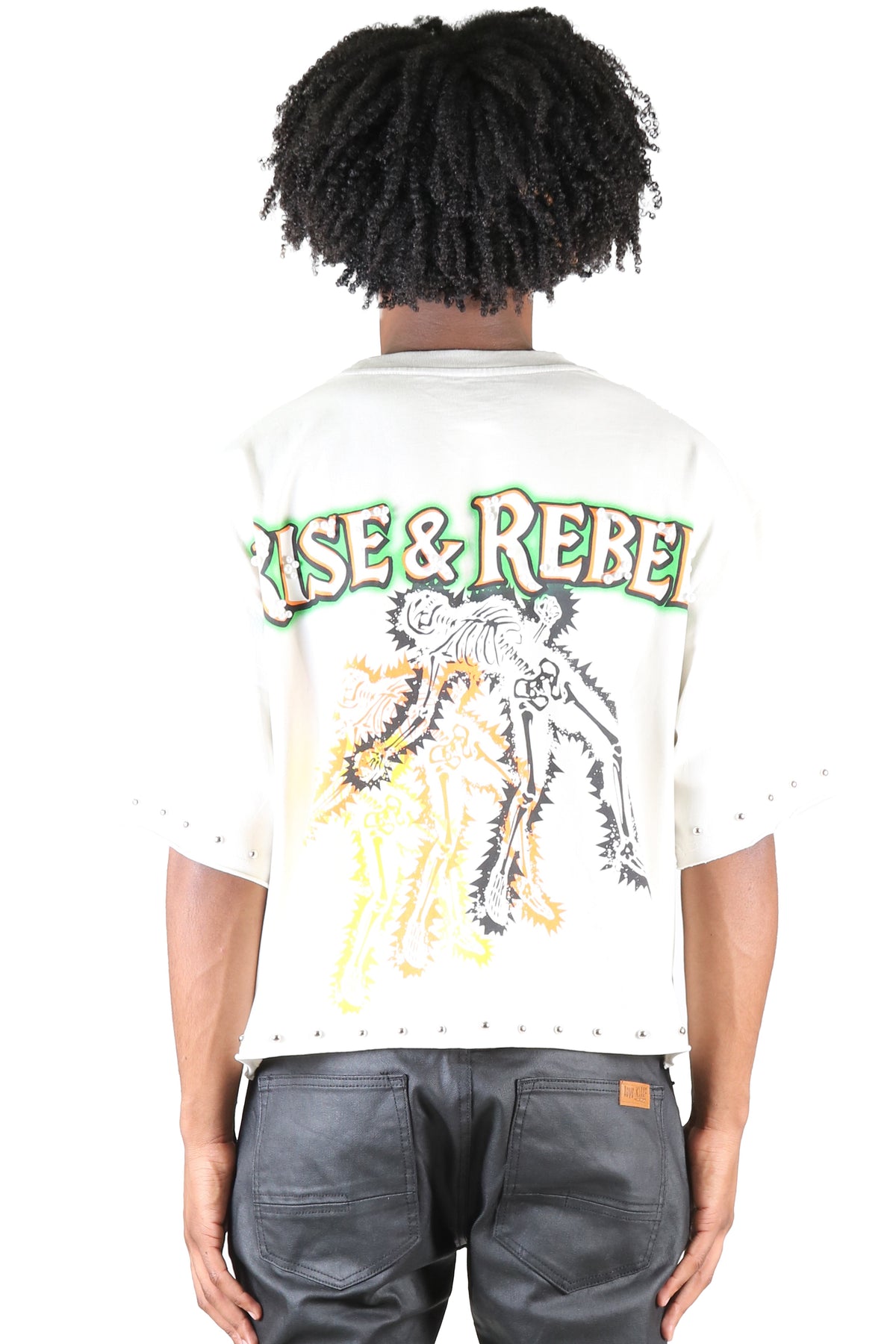 ALAN S/N Jersey 3/4 Sleeve Crop Top Tee