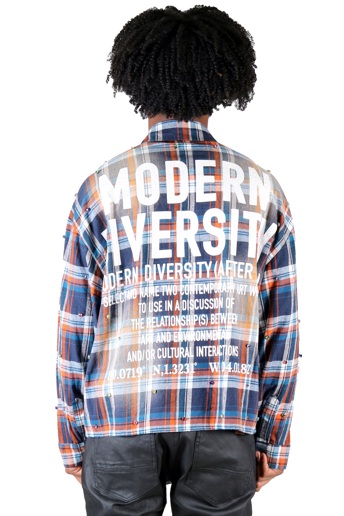 SUIFU Long Sleeve Washed Flannel Crop Top Button Down Shirt