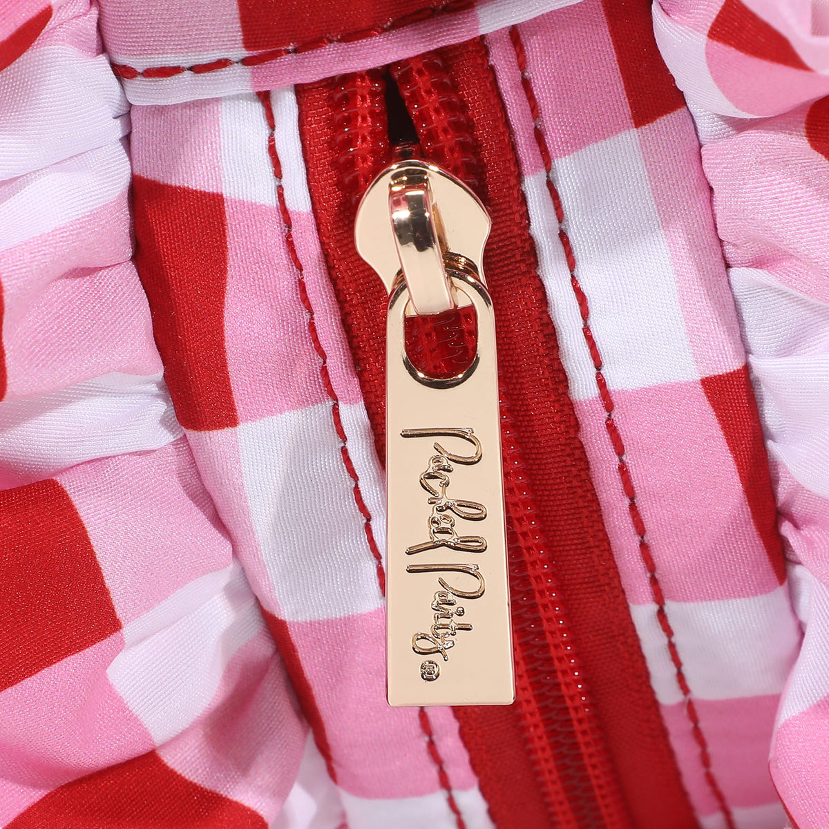 Picnic Perfect Gingham Ruffled Clutch