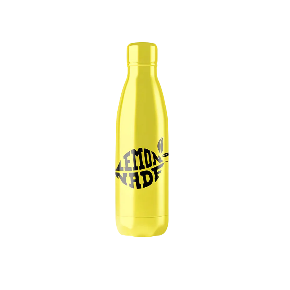 LemonNade - Yellow Stainless Steel Bottle - Black Logo