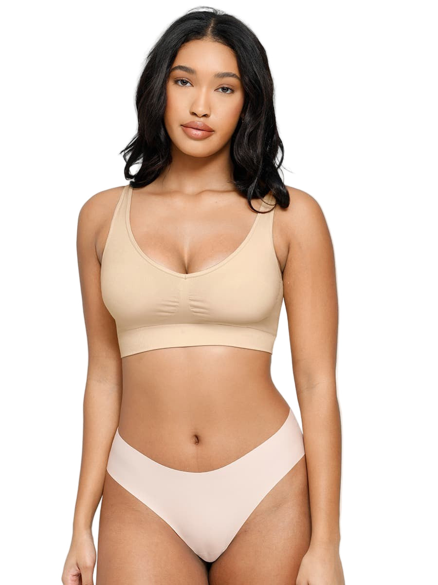Deep V Push-Up Support Bra