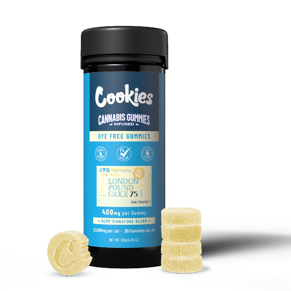 Cookies - Hemp Signature Blend Gummy 400mg - Clear - London Pound Cake - 30ct Jar