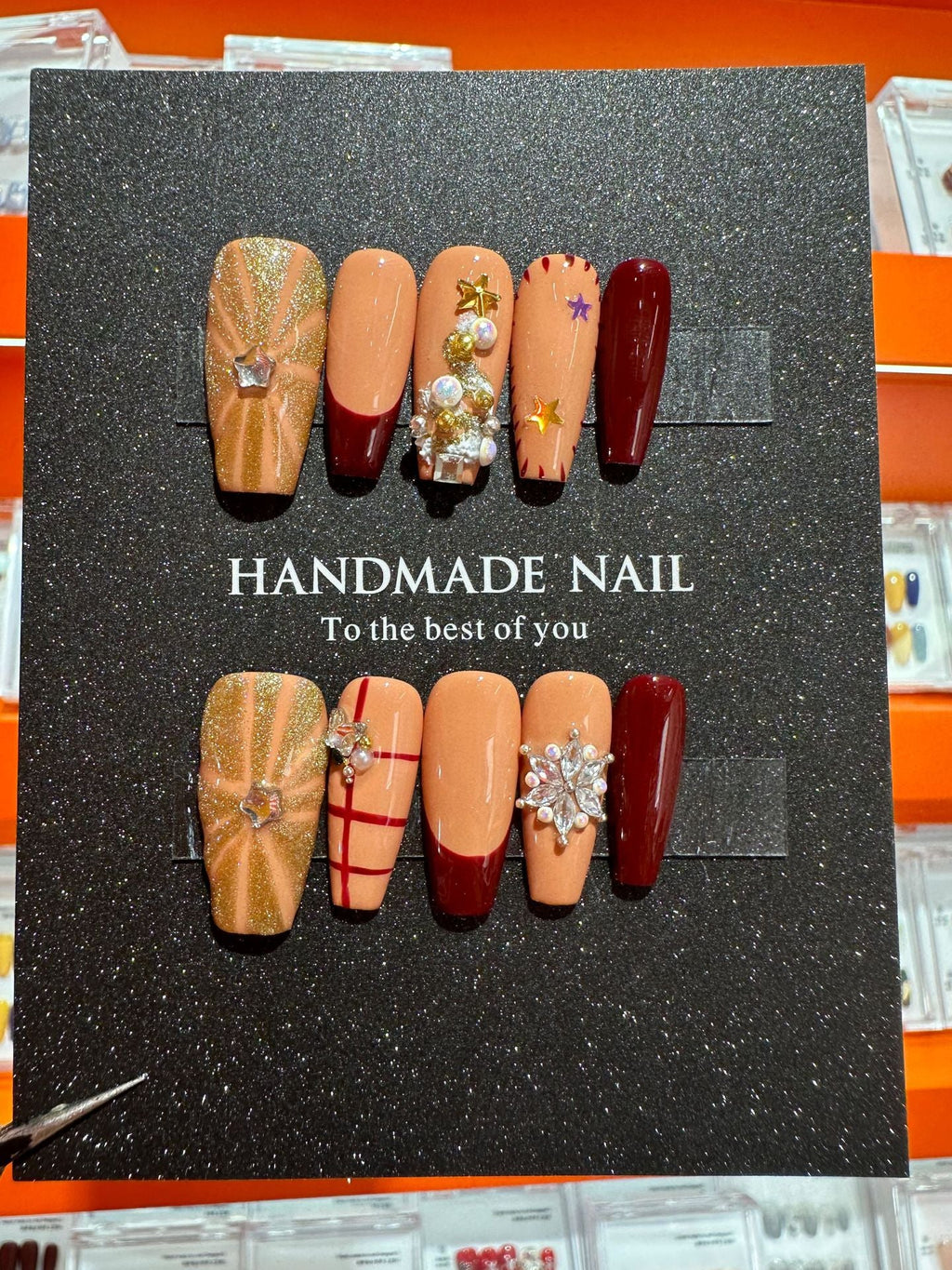 Christmas handmade nail wear temperament gentle nail art nail patch