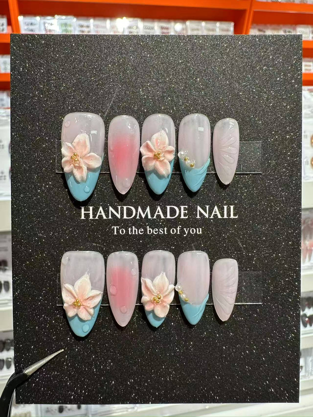 Christmas handmade nail wear temperament gentle nail art nail patch