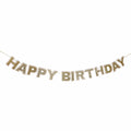 Happy Birthday Gold Shimmer Banner (Reusable Garland)