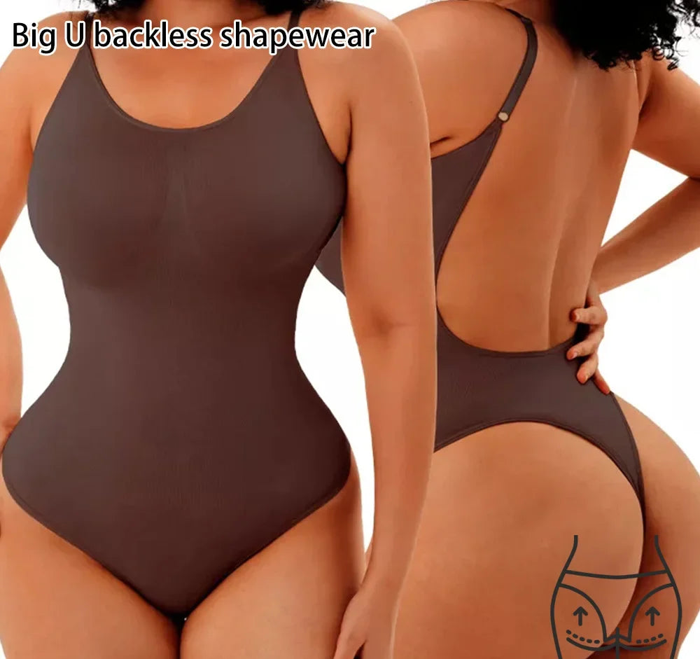 Phantasy Backless Shapewear Thong Bodysuits