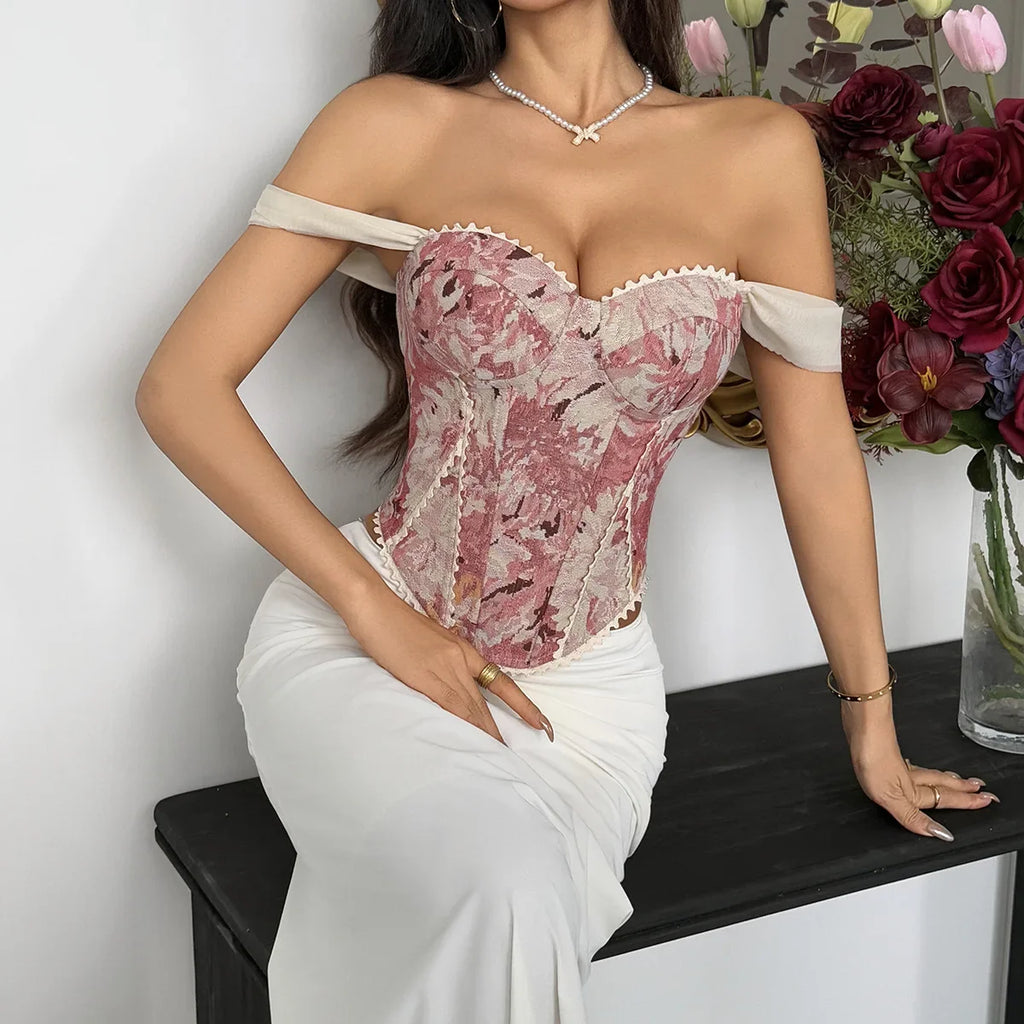 Vintage Strap Floral Tank Top French Style Camisole