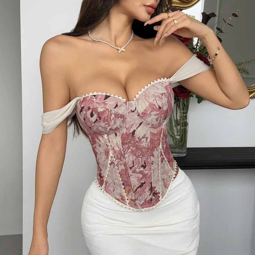 Vintage Strap Floral Tank Top French Style Camisole