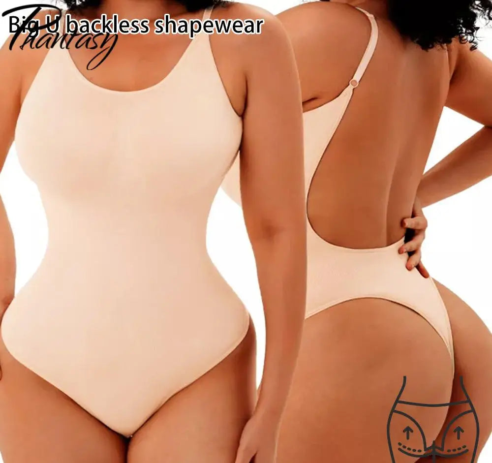 Phantasy Backless Shapewear Thong Bodysuits