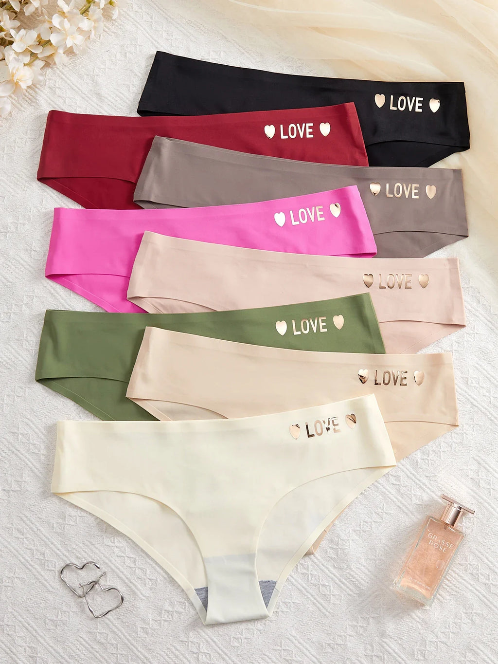 8PCS/Set Women's Seamless Low Rise Comfortable Panties