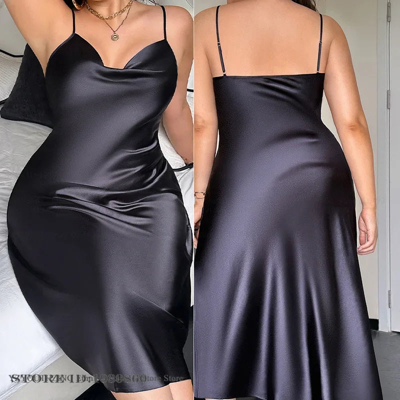 Long Nightgown Loose Satin Loungewear