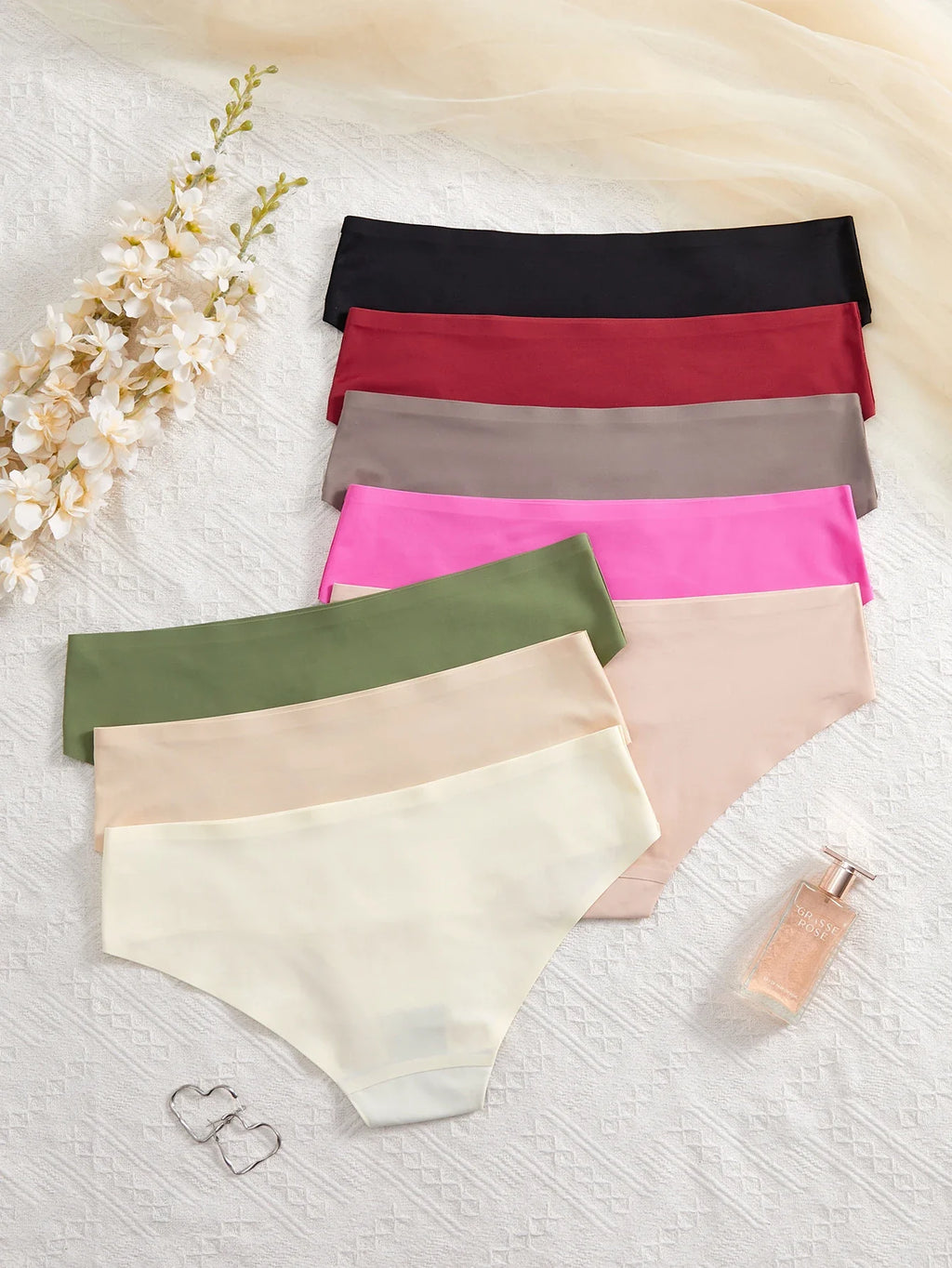 8PCS/Set Women's Seamless Low Rise Comfortable Panties