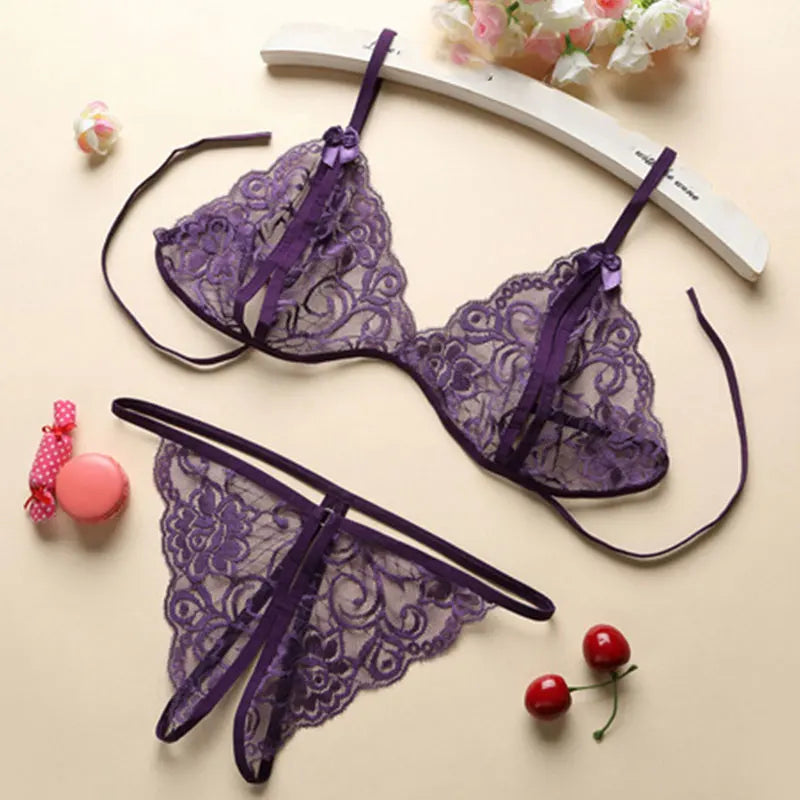 Lace Sexy Lingerie Bra Set