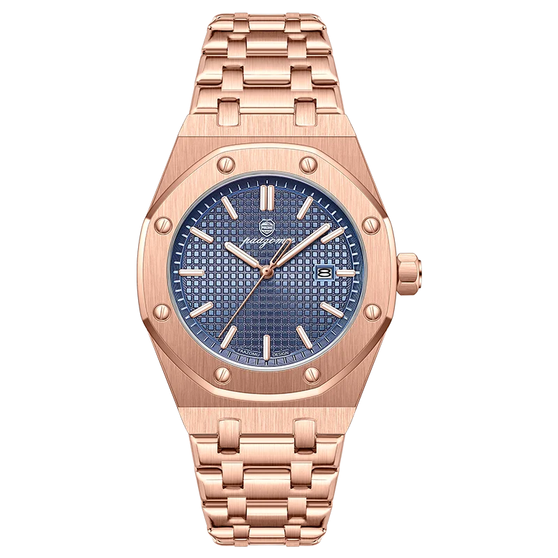 PAAZOMU Luxury Watches For Men Stainless Steel Waterproof Luminous Man Watch Date Week Fashion Casual Men's Quartz Watch Reloj