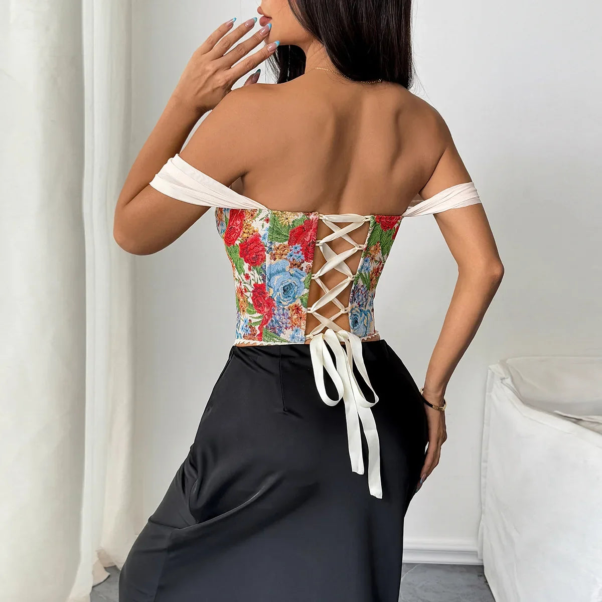 Vintage Strap Floral Tank Top French Style Camisole