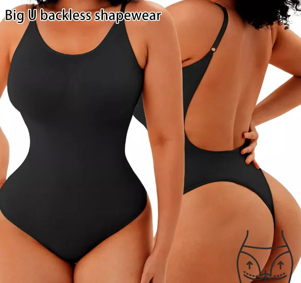Phantasy Backless Shapewear Thong Bodysuits