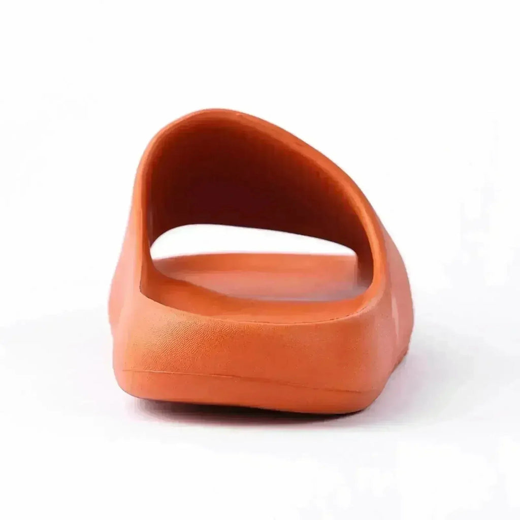 Platform Pillow Slides for Women - Orange Chunky Shower Slippers