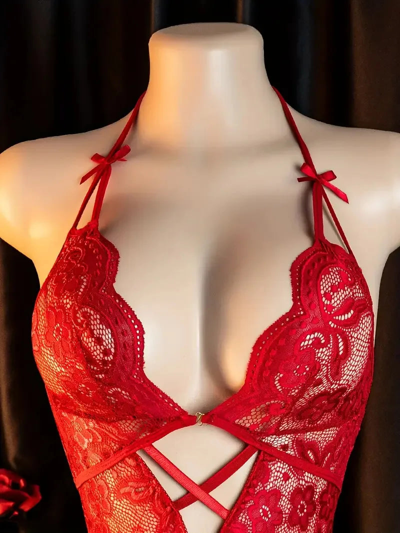 Lingerie Teddy Body Suit Pajamas V-neck Hot Underwear