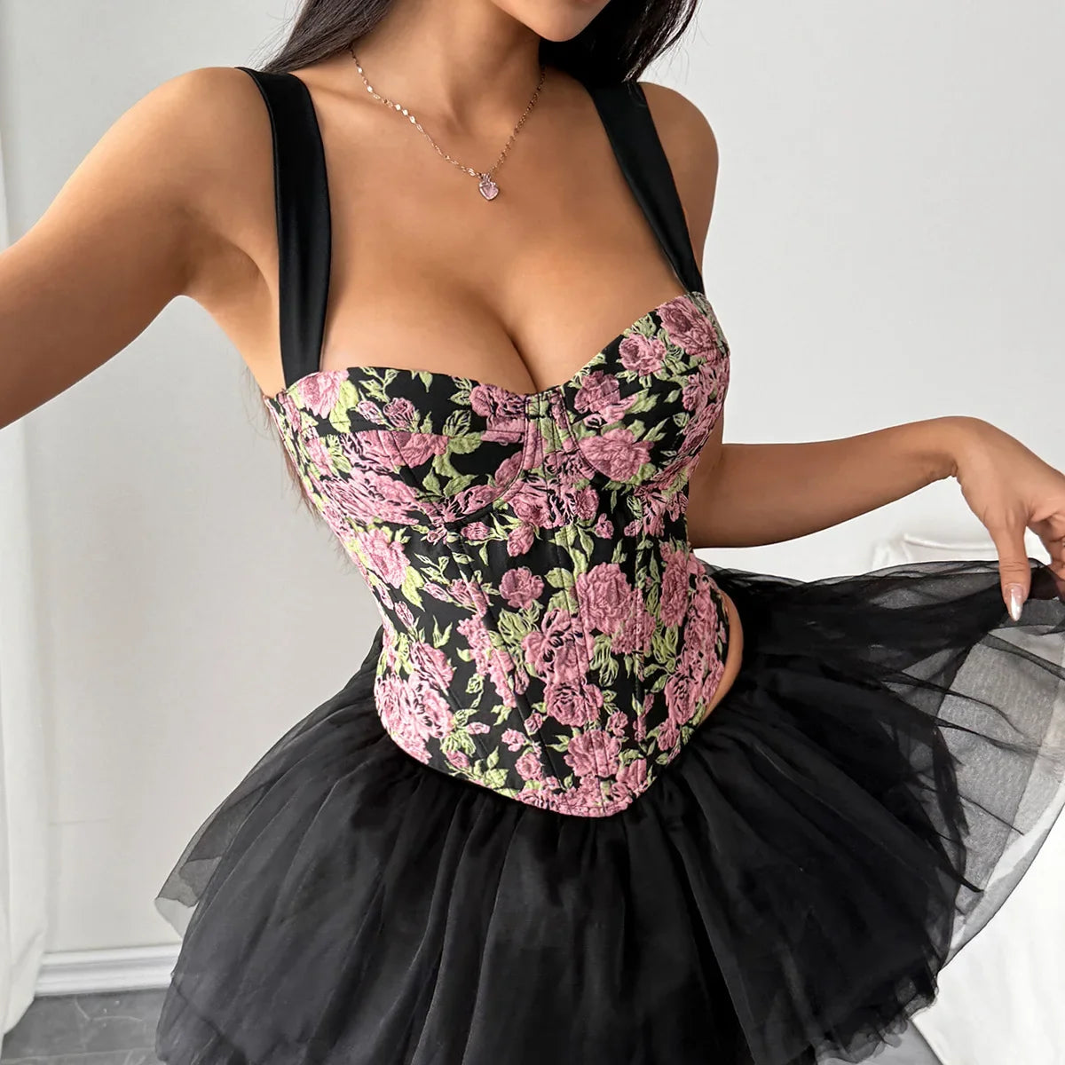 Phantasy Women's Leopard Strap Vest Sexy Backless Floral Print Camisole