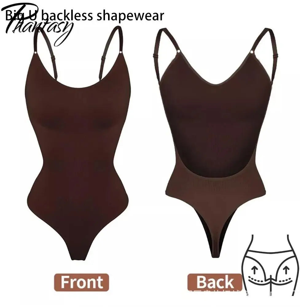 Phantasy Backless Shapewear Thong Bodysuits