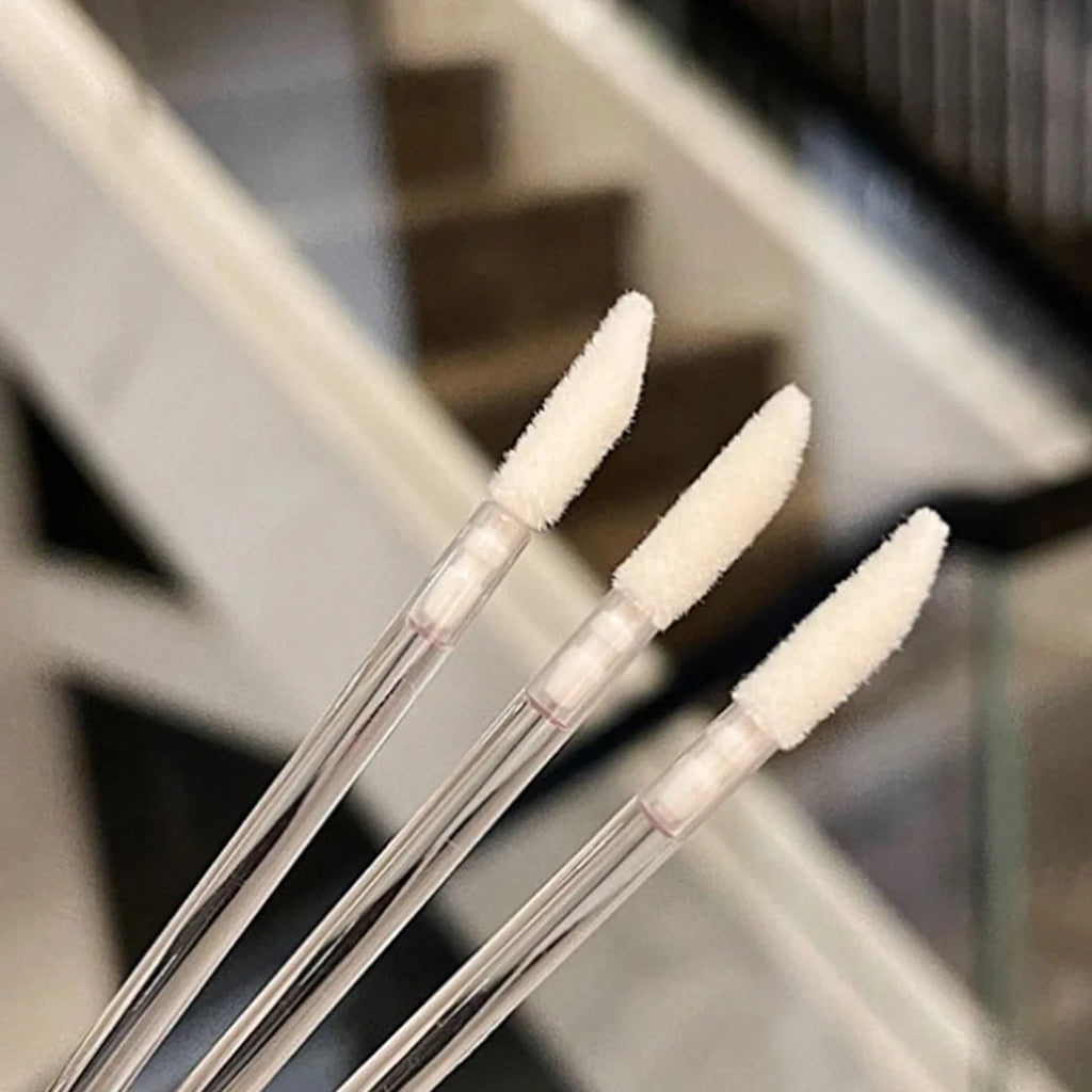 100/300PCS Crystal Lip Brush Lipstick Gloss Applicator Wands Wholesale For Eyelashes Extension Tool Kits Makeup Accessories