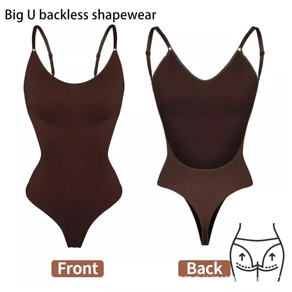 Phantasy Backless Shapewear Thong Bodysuits