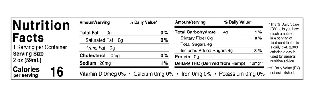 Cookies - D9/THC Infused Shot 10mg - Margarita Bar