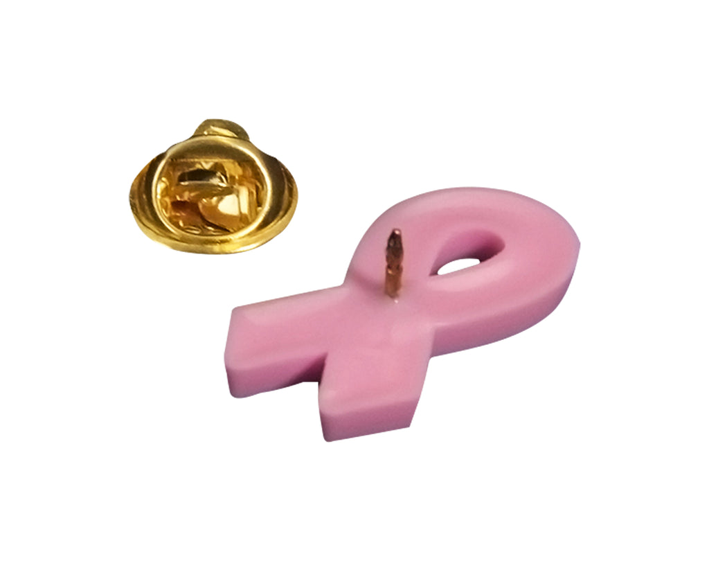10/21/100/500 Silicone Pink Ribbon Pins