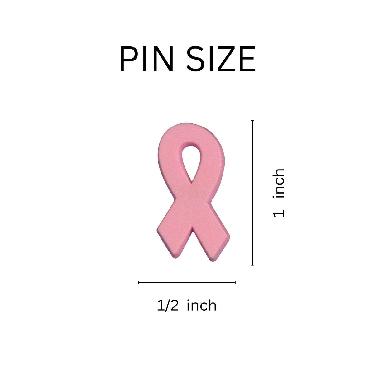 10/21/100/500 Silicone Pink Ribbon Pins