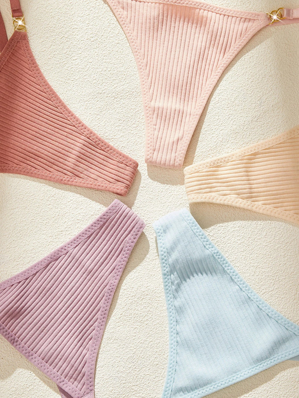 Sexy Low Rise Seamless Panties Ribbed Lingerie Comfy Women's Underwear