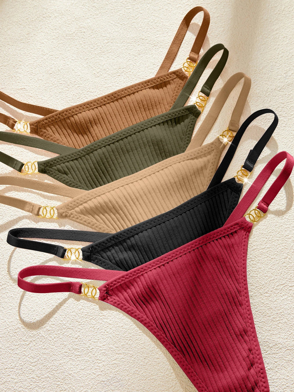Sexy Low Rise Seamless Panties Ribbed Lingerie Comfy Women's Underwear
