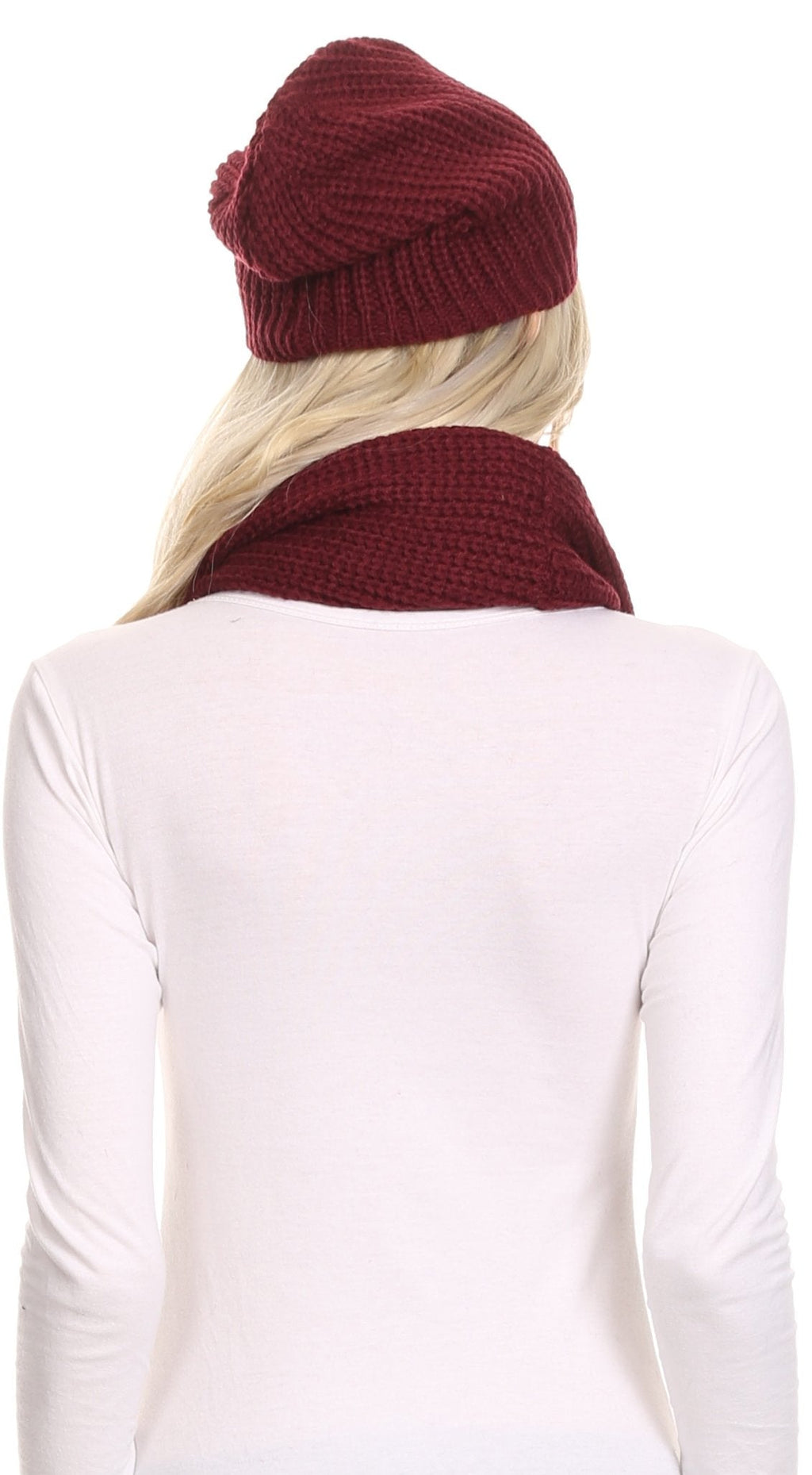 Sakkas Balencia Faux Fur Lined Knit Infinity Scarf & Beanie Hat Set