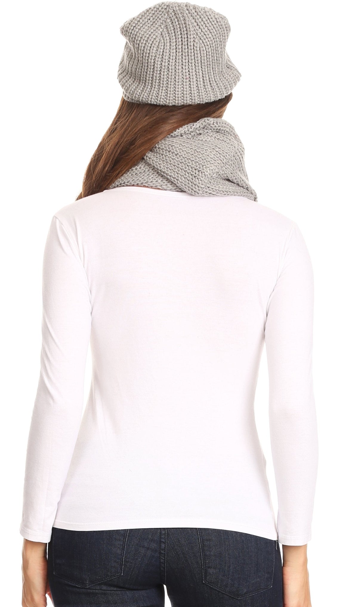 Sakkas Balencia Faux Fur Lined Knit Infinity Scarf & Beanie Hat Set