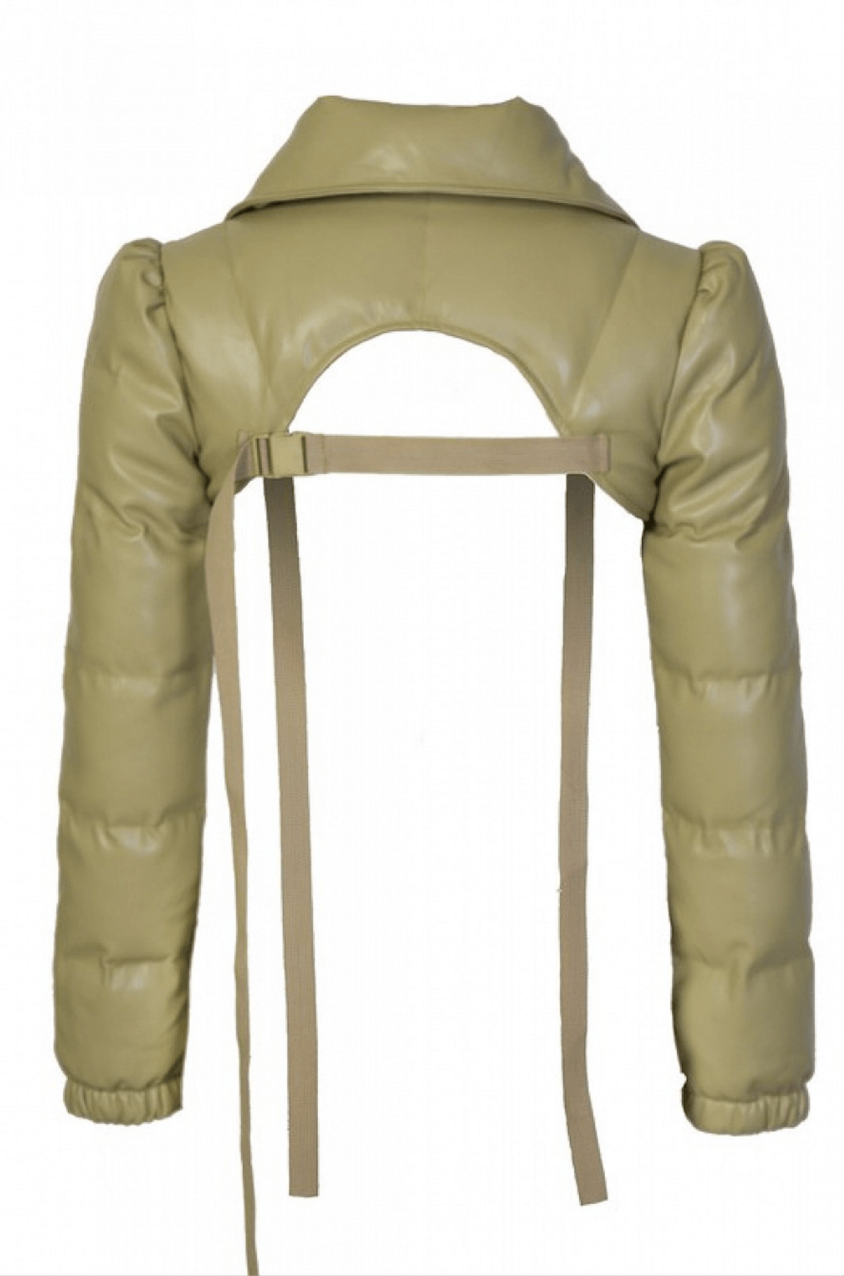 Vegan Leather Puffer Sleeve Only Jacket