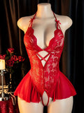 Lingerie Teddy Body Suit Pajamas V-neck Hot Underwear